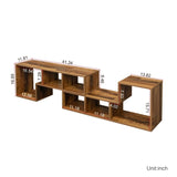 ZNTS Double L-Shaped Oak TV Stand,Display Shelf ,Bookcase for Home Furniture,Fir Wood W33133143