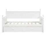 ZNTS Twin Size Wood Daybed with Twin Size Trundle WF295566AAK