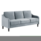ZNTS 73.22inch 3 Seater Sofa Velvet Grey W87694610