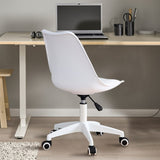 ZNTS Modern Home Office Desk Chairs, Adjustable 360 &deg;Swivel Chair Engineering Plastic Armless Swivel W115155825