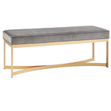 ZNTS Upholstered Accent Bench with Metal Base B03548981