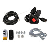 ZNTS X-BULL Electric Winch 12000 LBS Steel Cable Wireless Remote Crystal Film W121843170