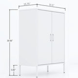 ZNTS Metal Storage Locker Cabinet, Adjustable Shelves Free Standing Sideboard Steel Cabinets for W1730119027