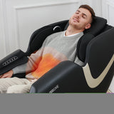 ZNTS BOSSCARE Massage Chair Recliner with Zero Gravity Airbag Massage Bluetooth Speaker Foot Roller Black W73047179