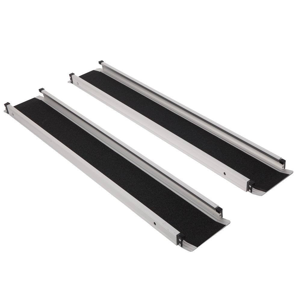 ZNTS A pair Auminum 4' - 7' Adjustable Non-skid Loading Wheelchair Telescoping Track Ramp 93943838