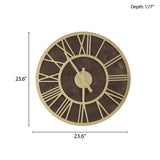 ZNTS 23.6" Wood Wall Clock B03598872