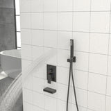 ZNTS Shower System with Waterfall Tub Spout,12 Inch Ceiling Mount Square Shower System with Rough-in W124381875
