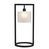 ZNTS Metal Table Lamp with Glass Drum Shade B03596583