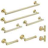 ZNTS 8-Pieces Brushed Nickel Gold Bathroom Accessories Set, Stainless Steel Bathroom Hardware Set, Bath W1932140149