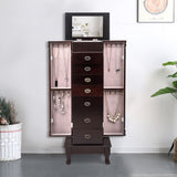 ZNTS Standing Armoire Cabinet Makeup Mirror and Top Divided Storage Organizer, Large Standing 32145954