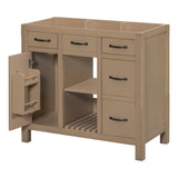 ZNTS 36''Bathroom Vanity without Sink,Modern Bathroom Storage Cabinet with 2 Drawers and 2 Cabinets,Solid WF316255AAN