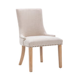ZNTS Hengming Set of 2 Fabric Dining Chairs Leisure Padded Chairs with Rubber Wood Legs,Nailed Trim, W21236781