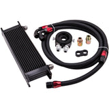 ZNTS 13 Row AN10 Engine Racing Trust Oil Cooler w/ Thermostat Oil Filter Adapter Kit 10958501