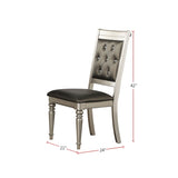 ZNTS Dining Chairs With Tufted Back, Silver SR011705