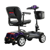 ZNTS Four wheels Compact Travel Mobility Scooter with 300W Motor for Adult-300lbs, Dark Purple W42933830