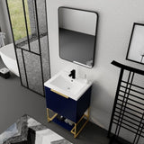 ZNTS 24 Inch Freestanding Bathroom Vanity With Resin Basin,24x18, W99981921