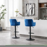 ZNTS Bar Stools Set of 2 - Adjustable Barstools with Back and Footrest, Counter Height Bar Chairs for W124983613