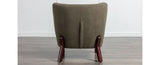 ZNTS Accent Chair, Upholstered Armless Chair Lambskin Sherpa Single Sofa Chair with Wooden Legs, Modern WF316705AAG