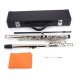 ZNTS Nickel Plated C Closed Hole Concert Band Flute with E Key 00240637