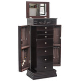 ZNTS Jewelry Armoire with Mirror, 8 Drawers & 16 Necklace Hooks, 2 Side Swing Doors 62583884