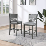 ZNTS 5-Piece Counter Height Dining Set, Gray Two-Tone B046P147190