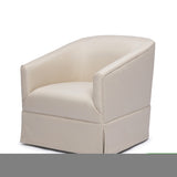 ZNTS Earl Linen Skirted Swivel Chair B05081557