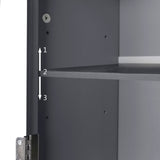 ZNTS One Drawer And One Cabinet Gray 08686150