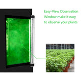 ZNTS LY-60*60*120cm Home Use Dismountable Hydroponic Plant Growing Tent with Window Green & Black 34597923