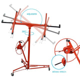 ZNTS Drywall Panel hoist Drywall Lift Rolling Panel Hoist Jack Lifter 16ft Red Color W465137159