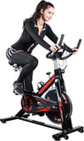 ZNTS Exercise Stationary Bike 330 Lbs Weight Capacity, Spin Indoor Cycling Bike with LCD Monitor and 04844854