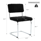 ZNTS Modern simple light luxury dining Black Family bedroom stool back Dressing Student W210131941