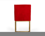 ZNTS Modrest Barker Modern Burnt Orange & Brush Gold Dining Chair B04961368