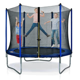 ZNTS 10FT Round Trampoline for Kids with Safety Enclosure Net, Outdoor Backyard Trampoline with Ladder, 54381196