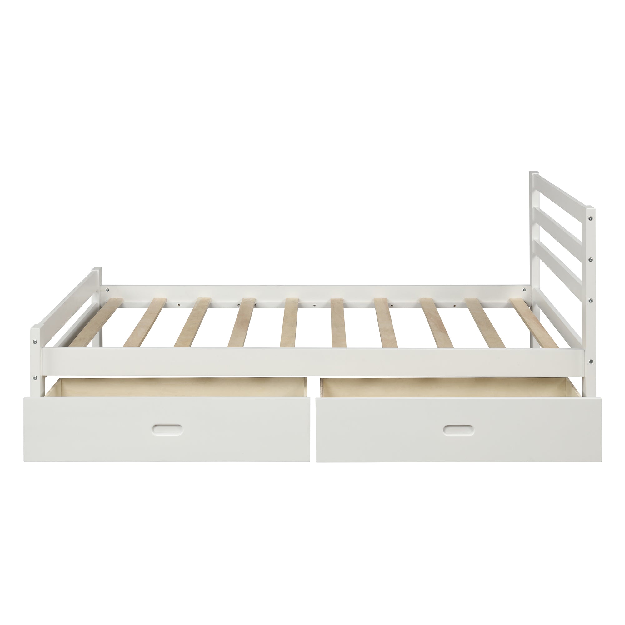 ZNTS Wood platform bed with two drawers, twin WF192971AAK