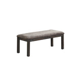 ZNTS Fabric Upholstery Dining Bench, Dark Grey SR011833