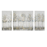 ZNTS Gold Foil Triptych 3-piece Canvas Wall Art Set B03598852