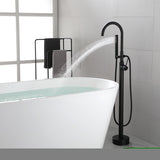 ZNTS Single Handle Floor Mounted Clawfoot Tub Faucet NK0864
