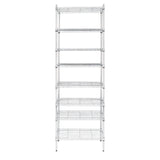 ZNTS 8-Tier Wire Shelving Unit Adjustable Steel Wire Rack Chrome 78912976