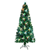 ZNTS 6.5ft Pre-Lit Fiber Optical Christmas Tree with Bow Shape Color Changing Led Lights&260 Branch Tips 91712615