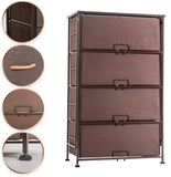 ZNTS Fabric 4 Drawers Storage Organizer Unit Easy Assembly; Vertical Dresser Storage Tower for Closet; W2181P147468