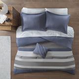 ZNTS Striped Comforter Set with Bed Sheets B03595908