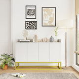 ZNTS Stylish and Functional 4-Door Storage Cabinet with Square Metal Legs and Particle Board Material,for W75784357