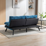 ZNTS Convertible Sofa Bed Loveseat Futon Bed Breathable Adjustable Lounge Couch with Metal Legs,Futon W676104342