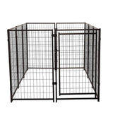 ZNTS 10-Panel Heavy Duty Metal Dog Kennel, Pet Playpen With Door, Outdoor Backyard Fence for Dogs Pets, W2181P155563
