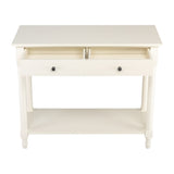 ZNTS 2-Tier Console Table with 2 Drawers, Console Tables for, Sofa Table with Storage Shelves, 12371188