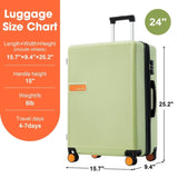 ZNTS Contrast Color Hardshell Luggage 24inch Expandable Spinner Suitcase with TSA Lock Lightweight PP315370AAN