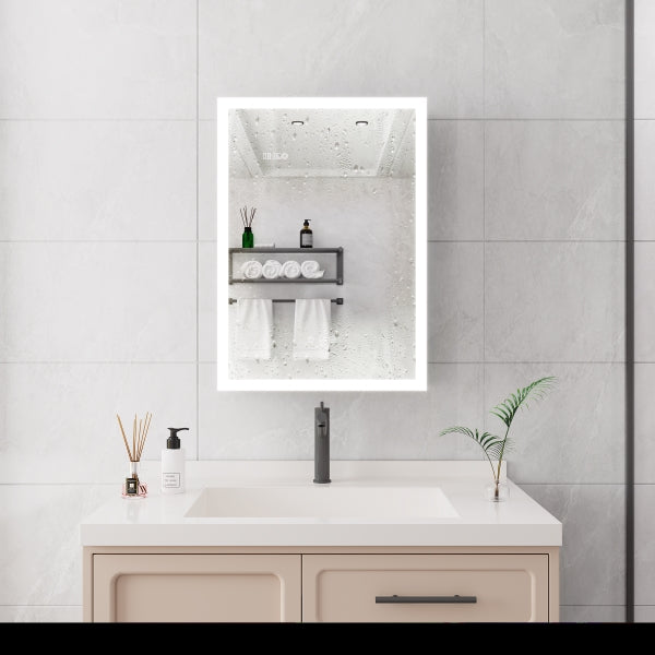 ZNTS Bathroom Medicine with Lights, 28×20 Inch LED Medicine with Mirror, Lighted Medicine W1738100839