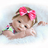 ZNTS 23" Beautiful Full Simulation Silicone Baby Girl Reborn Baby Doll in Dress 43312703