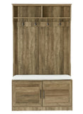 ZNTS Wood Coat Rack, Storage Shoe Cabinet, with Clothes Hook, with Sponge Pad Product, Multiple Storage 03980719