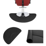 ZNTS 3′x 4.5′x 1/2" Beauty Salon Semicircle Anti-fatigue Salon Mat Black 42550201